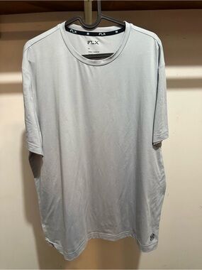 FLX Men's Short-Sleeve Performance Tee in Light Gray